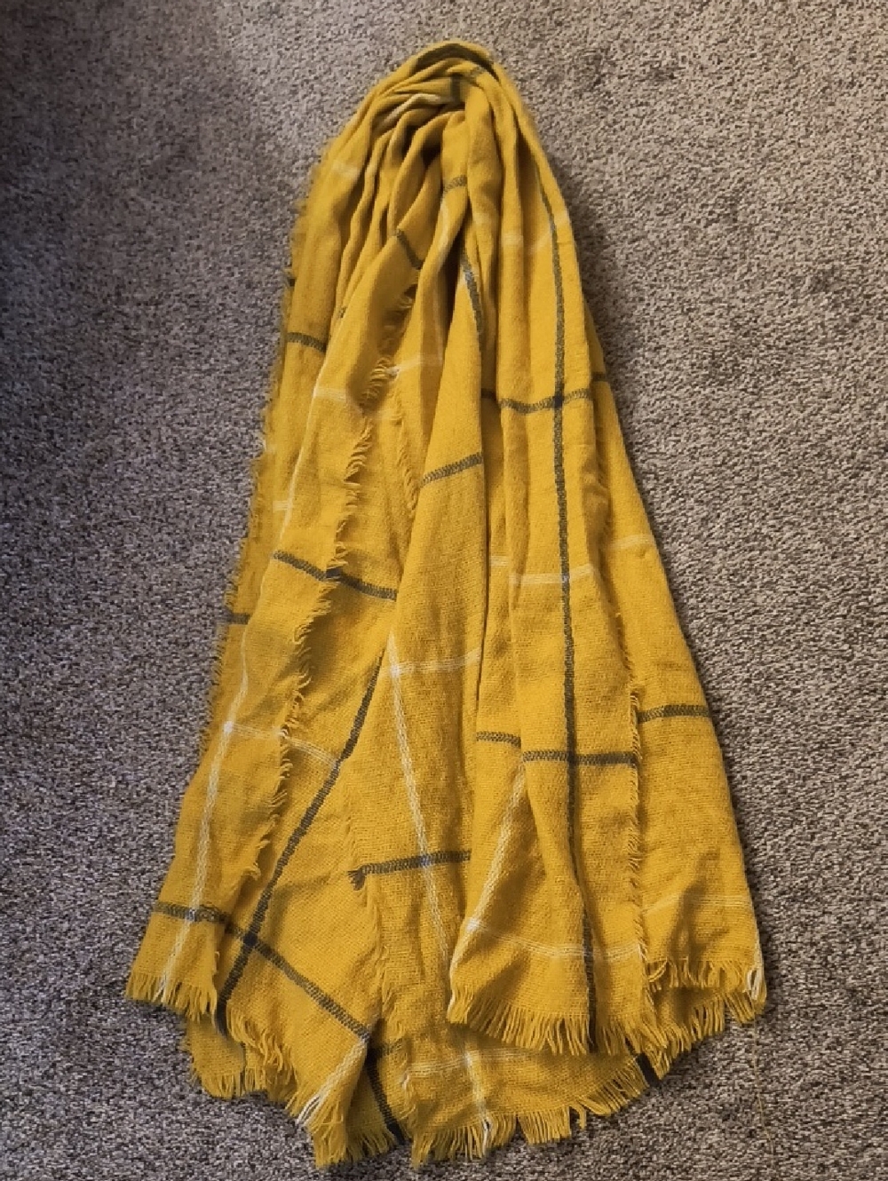 Mustard Plaid Scarf